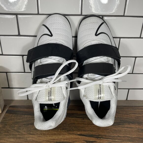 Nike Romaleos 4 Mens Size 5 Weightlifting Shoes White Black Training Sneakers - Picture 6 of 13